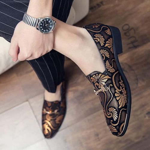 Men's Flat Shoes Personalized Embossing