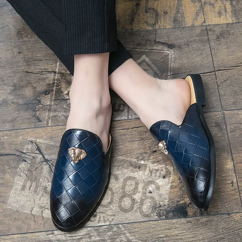 men's British style large size leather shoes