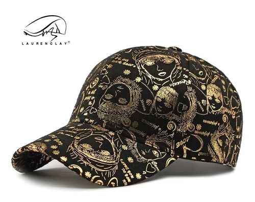 1pc New Graffiti Baseball Cap, Gold Stamping Outdoor Hip-hop Joker Cap, Street Cool Baseball Hat, For Men And Women Sports Hat, Breathable Sun Cap, Couple Cap, Duckbill Cap
