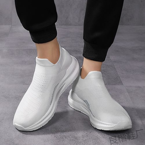 Men's Breathable Lightweight Slip On Casual Shoes, Outdoor Non-slip Soft Sole Sneakers, Spring And Summer