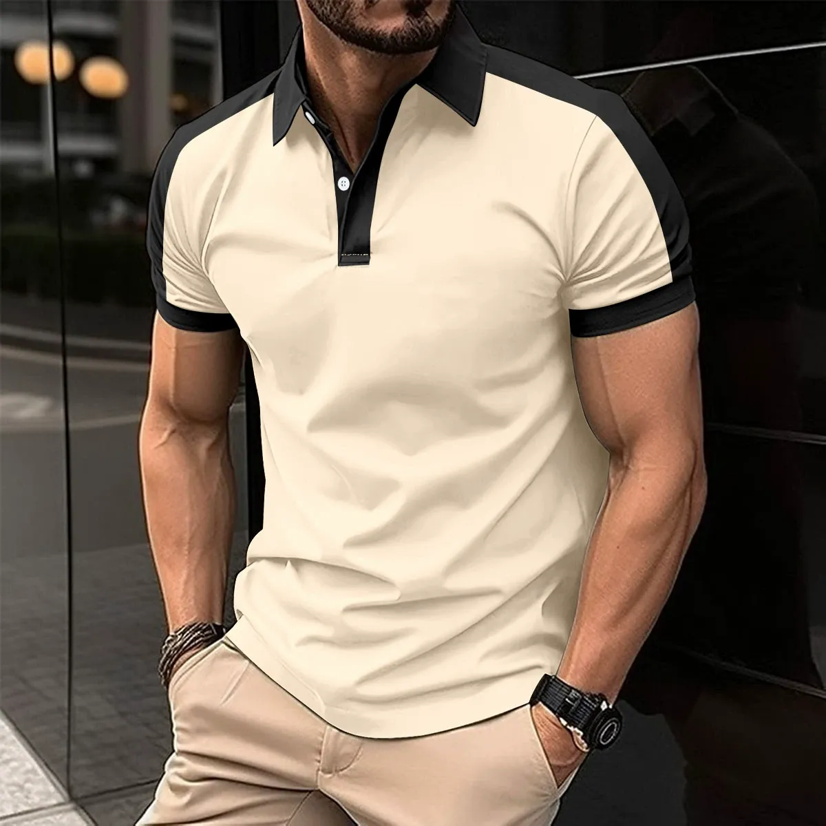 Fashion Business Multi-color Versatile T-Shirt Top