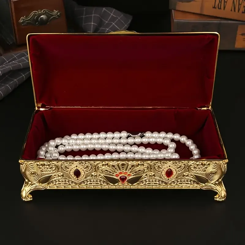 Metal Craft Peacock Jewelry Box