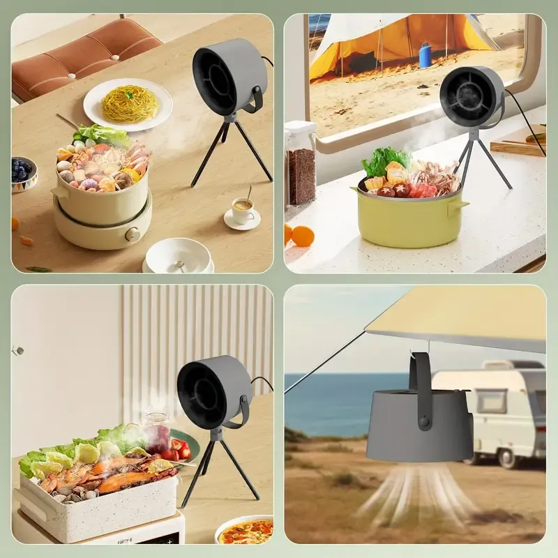 Portable USB-Powered Range Hood for Outdoor Use - Compact Kitchen Exhaust Fan, Ideal for Hot Pot & BBQ