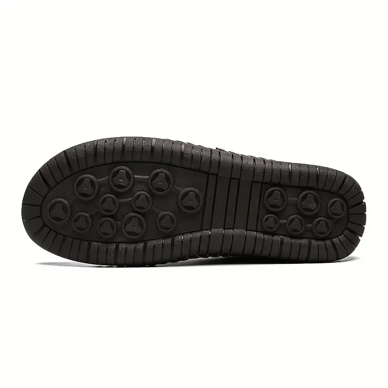 Men's Microfiber Leather Boots, Handmade Stitching Outdoor Casual Shoes