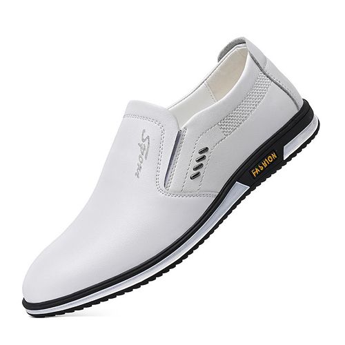 🔥2025 HOT SALE -50%🔥2025 Spring and Autumn Large Size Men's British Leather Shoes Men's White Leather Shoes Slip-On Men's Shoes Leather Shoes Autumn Men's Casual