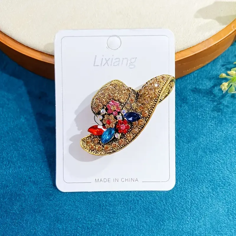 Vintage Style Hat Alloy Brooch Pin