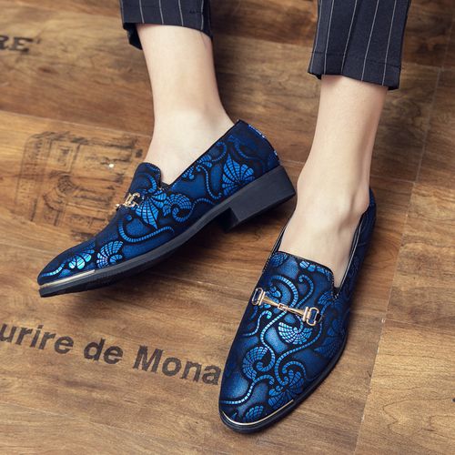 Men's nightclub fashion trend British style leather shoes