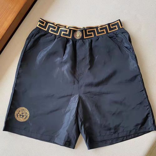 Summer new fashion brand men's shorts five quarter pants beach pants Ice silk pants men's pants fashion