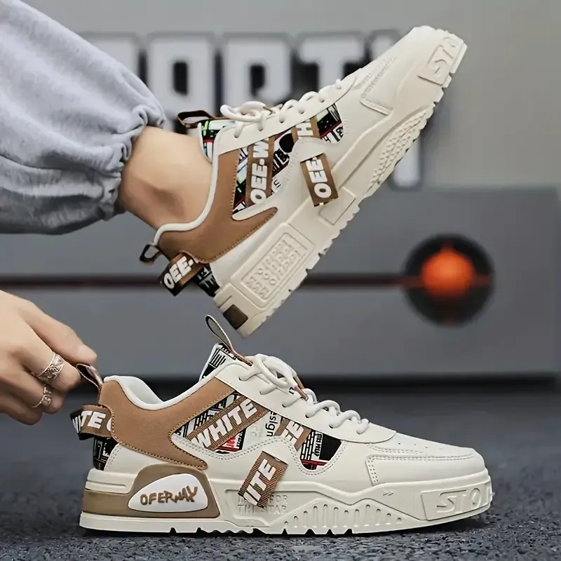 Men's Low Top Platform Shoes | Non Slip Skate Shoes | Outdoor Street Walking Traveling Casual Activities