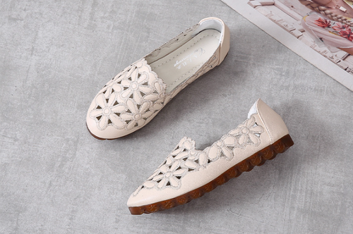 Cowhide-soled hollow shoes, new spring s