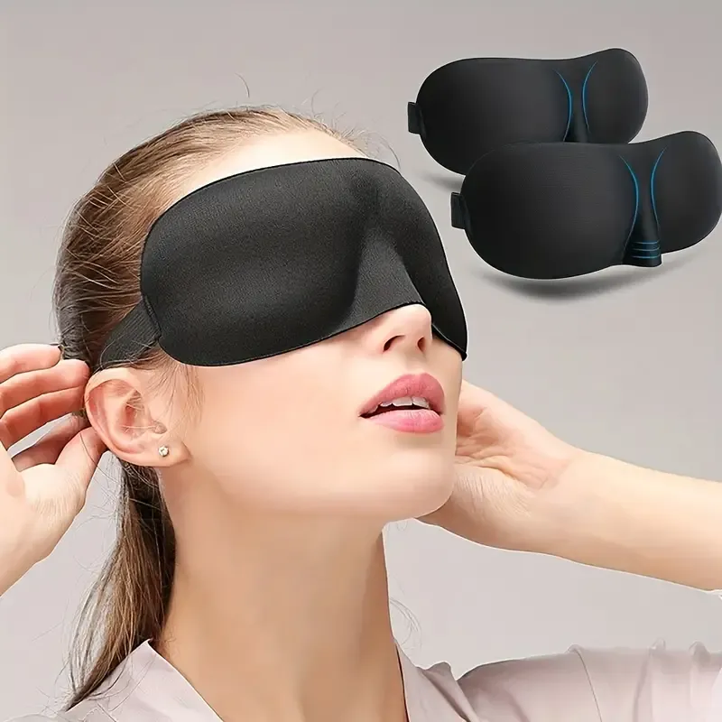 1pc 3D Sleep Mask Contoured Blindfold Sleeping Aid Soft Memory Foam Eye Mask For Sleeping Travel, Nap, Blockout Light Eye Cover