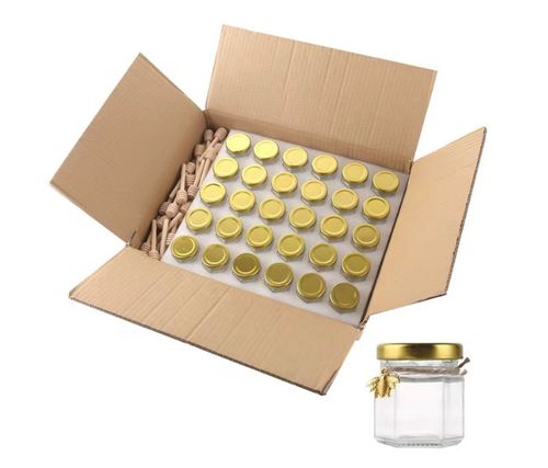 Glass Honey Jars with Dipper