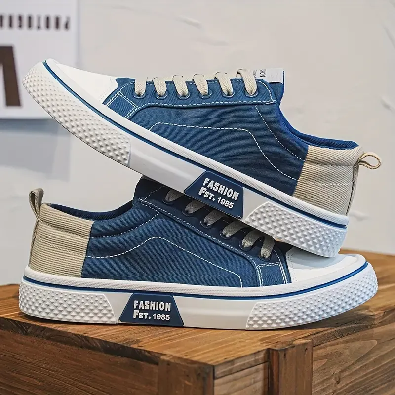 Men's Breathable Canvas Sneakers - Summer 2024 Collection, Casual & Stylish Skateboard Shoes with Soft Sole for Casual Attire