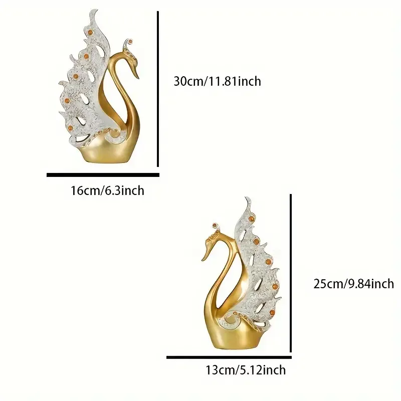 Exquisite Modern Swan Handicraft Statue