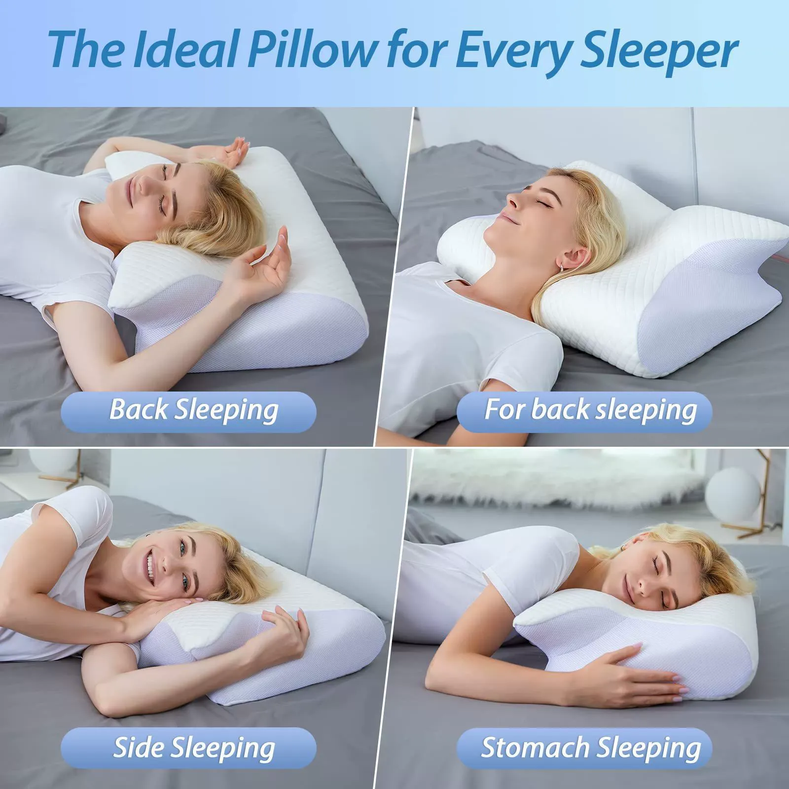 Prone sleeping pillow memory foam pillow butterfly pillow horn pillow neck-protecting pillow special for sleeping multi-functional prone sleeping pillow