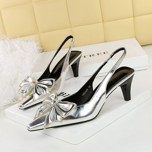 Women's Patent Leather Rhinestone