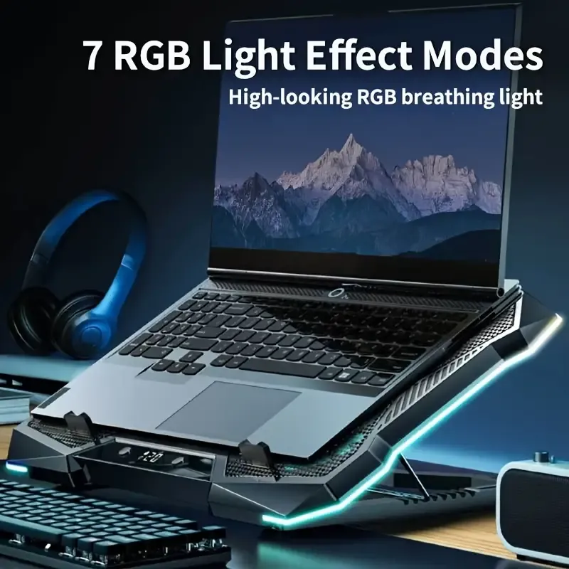 Gaming Laptop Cooling Pad with 10 Cooling Fans