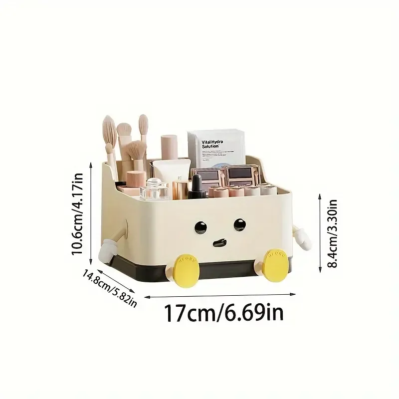 Light Yellow Mold-Resistant Plastic Storage Organizer - Versatile & Stylish Box for Jewelry and Small Items