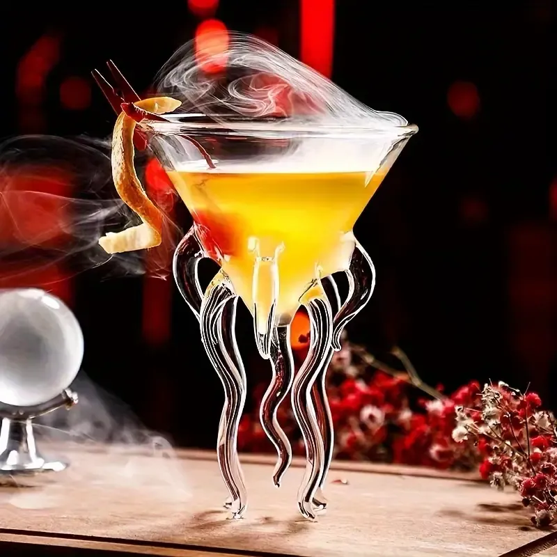 Octopus-Inspired Glass Cocktail Cup