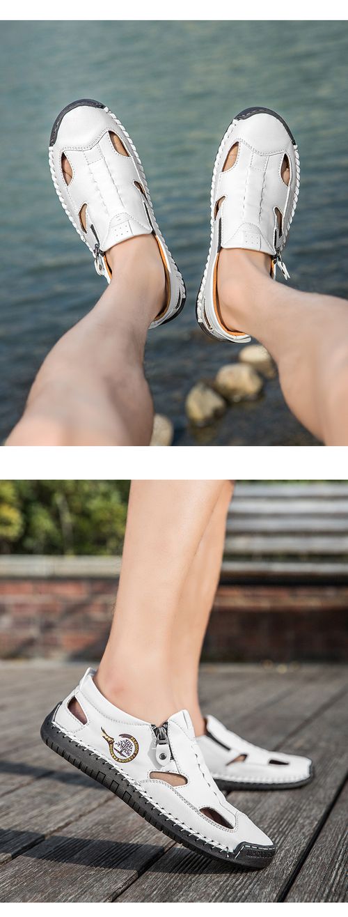 Men's sandals popular stitching slippers beach shoes outdoor sports style wear-resistant large size breathable men's shoes