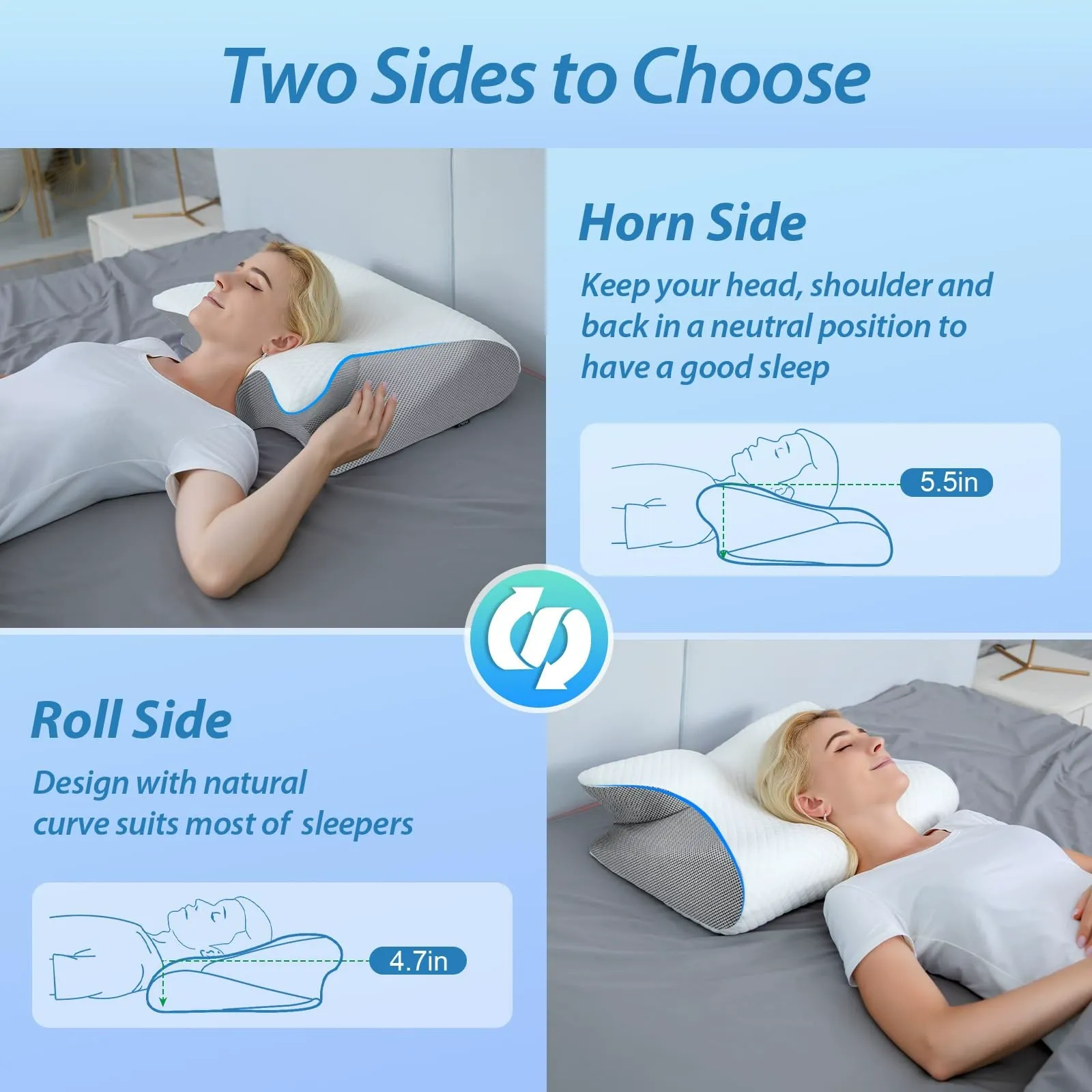 Prone sleeping pillow memory foam pillow butterfly pillow horn pillow neck-protecting pillow special for sleeping multi-functional prone sleeping pillow
