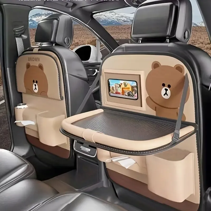 Brown Bear Car Seat Back Organizer