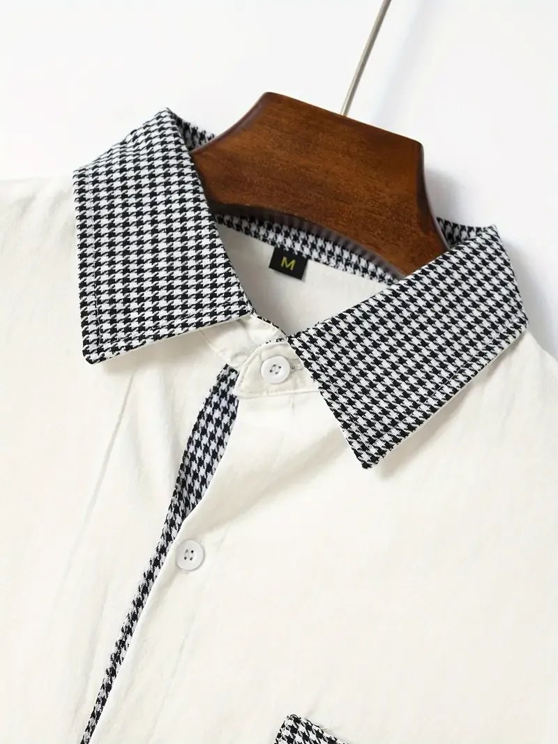 Cotton & Linen Blend Men's Shirt Top Turn-Down Collar Long Sleeve Closure Male Casual Shirt For Men Daily Vacation Streetwear