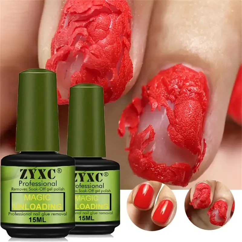 5pcs 15ml Magic Soak-Off Quick Nail Glue Remover, Nail Polish Remover For Gel Nails Polish