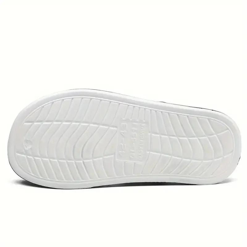 Men's Solid Color Open Toe Breathable Sandals, Comfy Non Slip Durable EVA Upper Anti Odor Summer Walking Shoes, Men's Footwear
