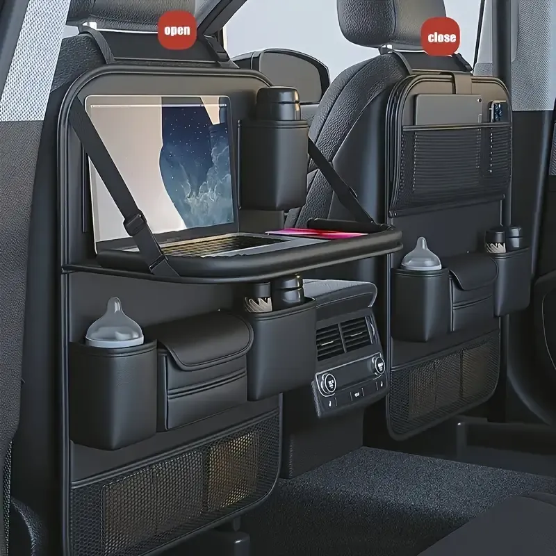 Backseat Organizer with Foldable Tray