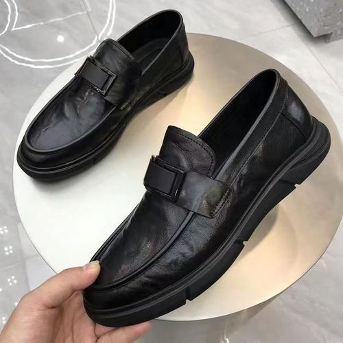 Men's 2025 New Style Leather Business Casual Shoes, Breathable British Style Loafers, Slip-on, Driving Moccasins