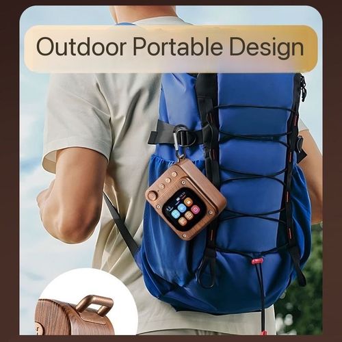 Mechanical wood grain Bluetooth speaker with white noise sleep mode, cassette player, touchscreen, mini speaker, Valentine's Day birthday gift.