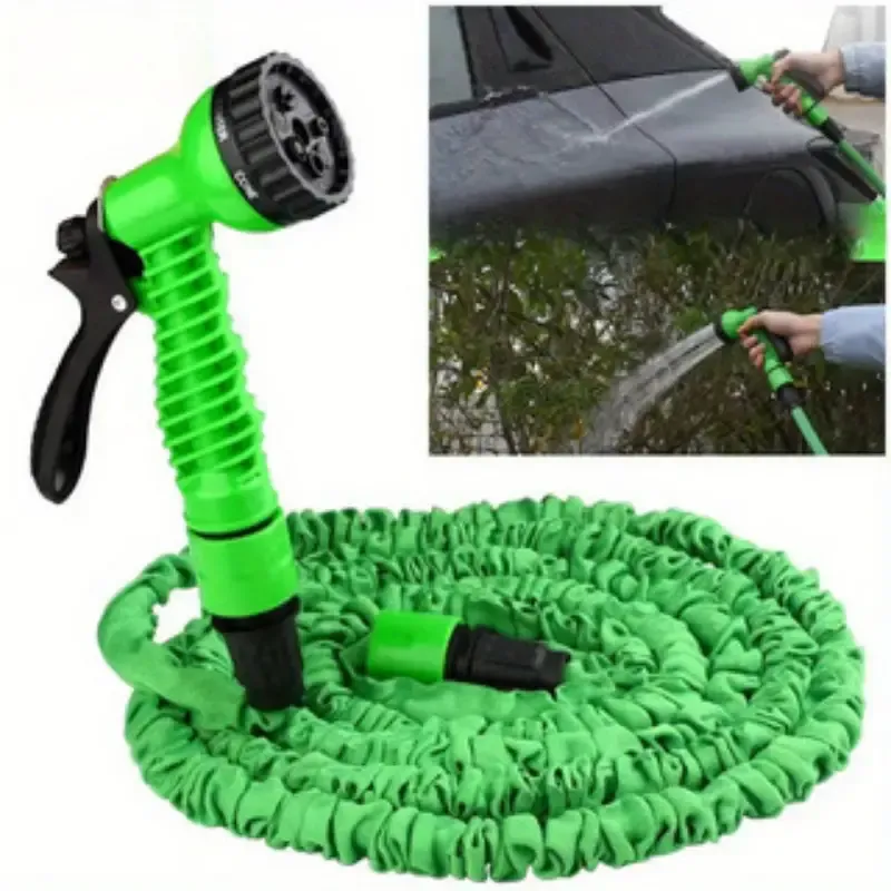 1pc, Versatile Expandable Garden Hose, Flexible Watering And Car Wash Hose With Sprayer Attachment, Essential Cleaning And Irrigation Tool For Home, Outdoor Use, Cleaning Supplies