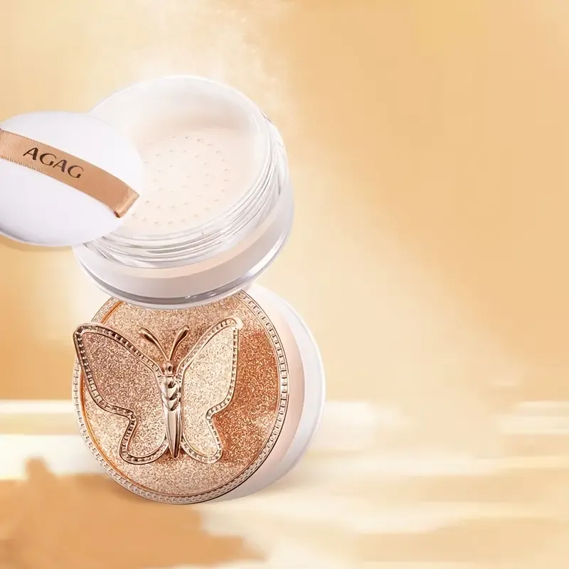 Long-Lasting Waterproof Lightweight Makeup Setting Powder - Smooth, Oil Absorbing - Perfect for Setting or Foundation