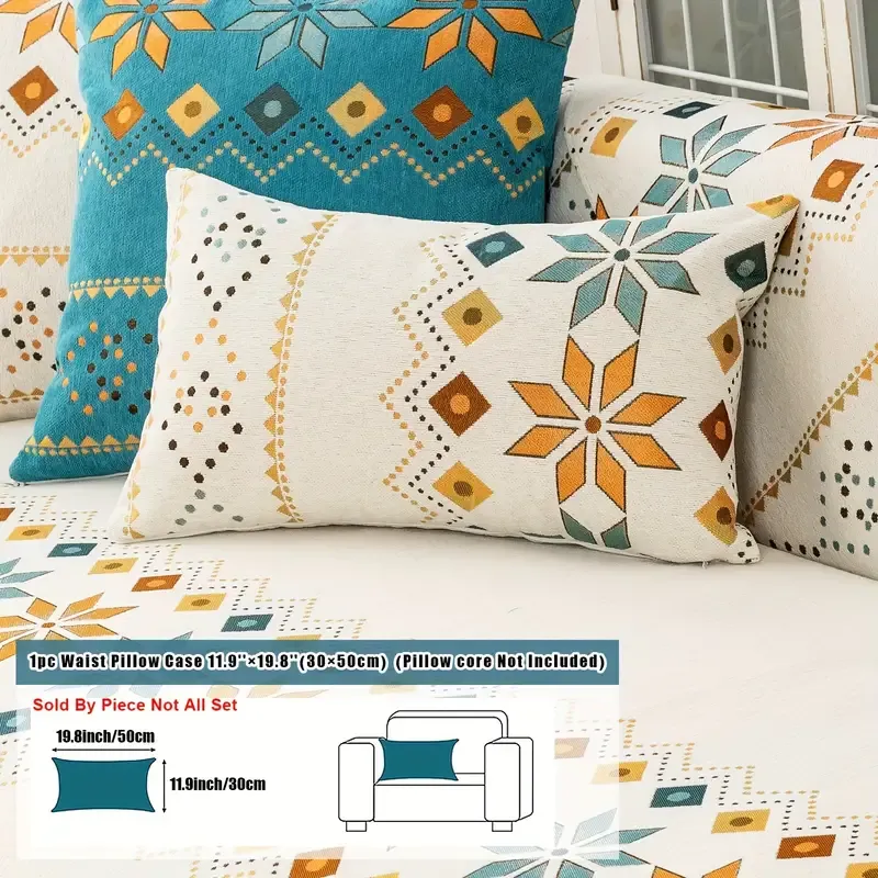 Bohemian style velvet sofa cover set