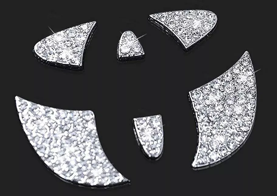 Steering Crystal Caps Compatible for Toyota Steering Emblem Badge Cover