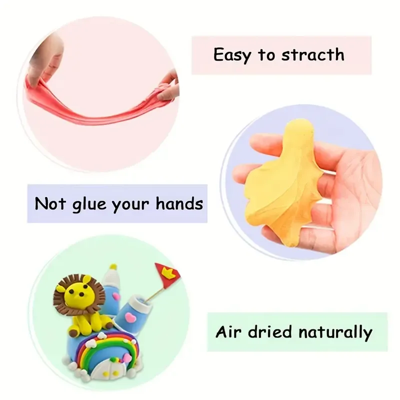 Soft Air Dry Clay Art Set
