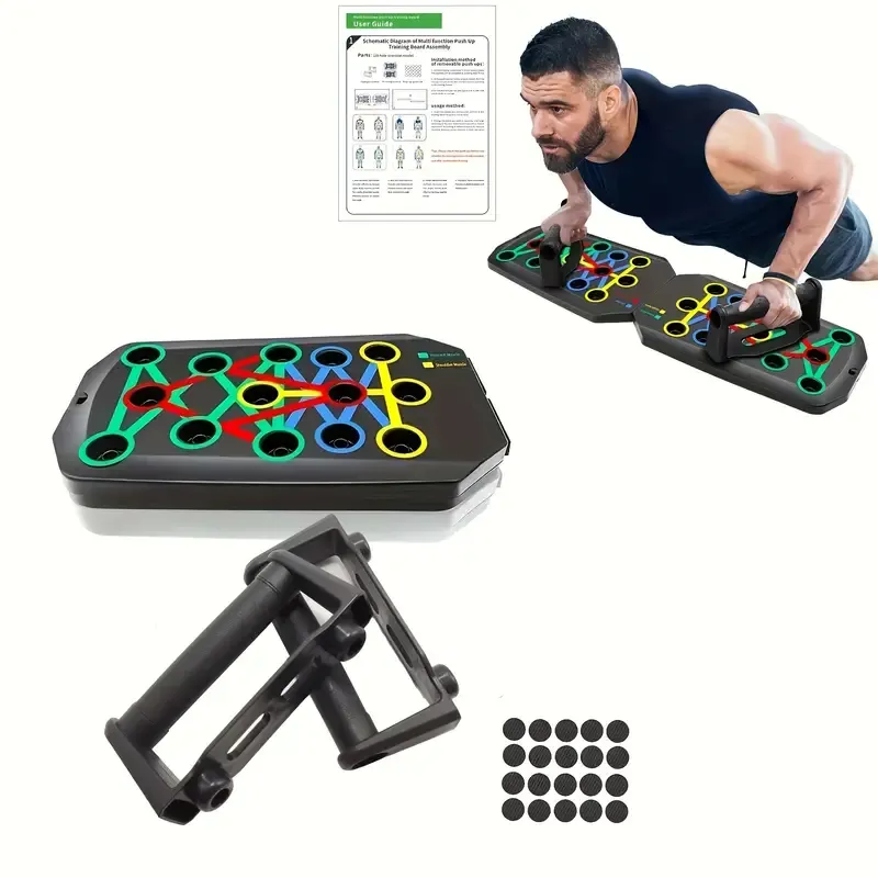 1pc Multifunctional Push Up Board, Portable Foldable Push-up Board, Home Workout Equipment, For Chest Muscle Exercise, Strength Training