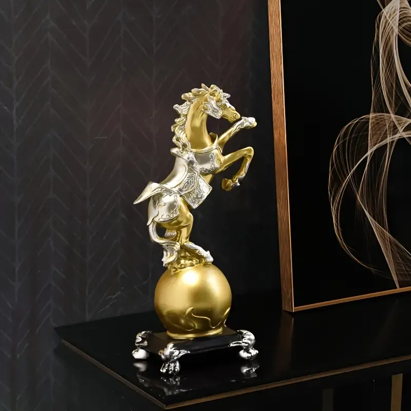 Nordic Art Modern Horse Figurine Creative Light Living Room TV Cabinet Foyer Resin Craft Horse Sculpture