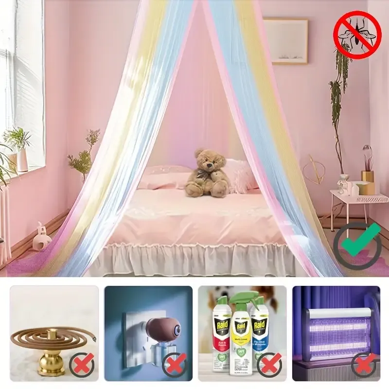 Whimsical Rainbow Bed Canopy