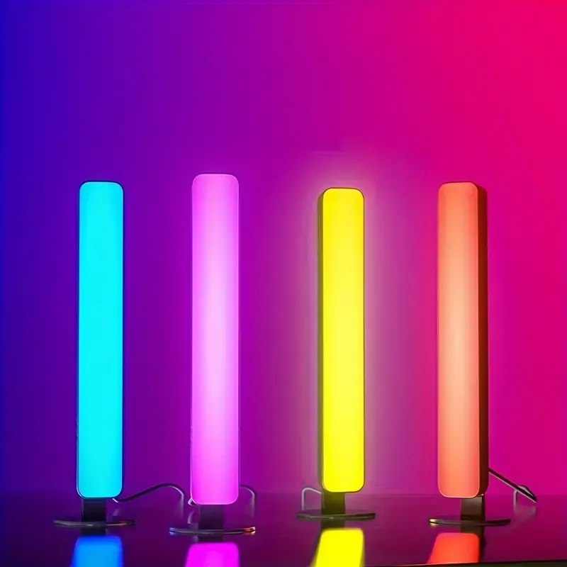 2pcs LED Strip Lights For Room, 24 Keys IR Remote Control Remote Control Smart RGB Strip Lights Gaming Lights, TV Ambient Backlight Sync With Music, RGB Desk Lamp For TV, PC, Room, Party Decoration