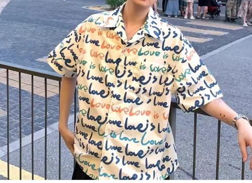 Street Letters Print Shirt