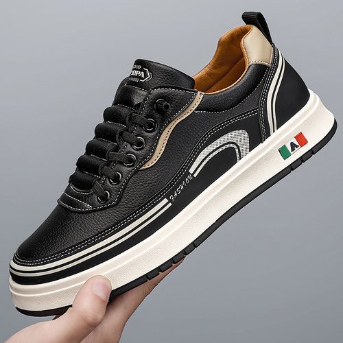 New style casual men's leather letters fashion soft sole casual shoes