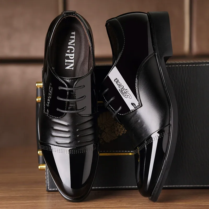 New leather shoes for men