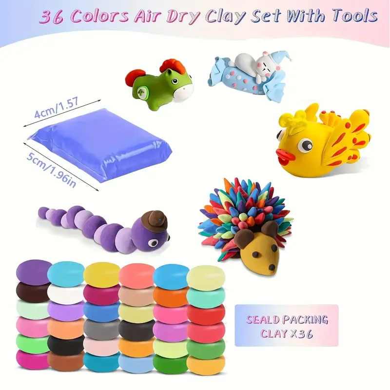 Soft Air Dry Clay Art Set