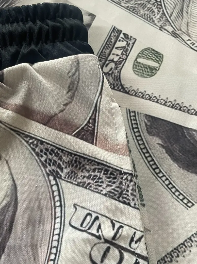 2Pcs Money All Over Print Men's Sweatsuits