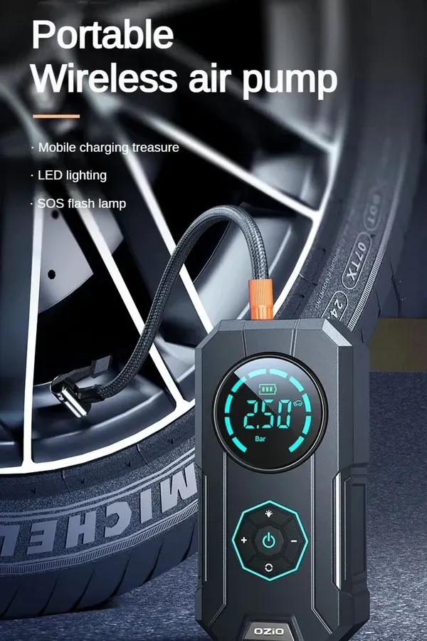 (🎁LAST DAY 50% OFF)🔥Portable Tyre Inflator & Rechargeable Pocket Air pump