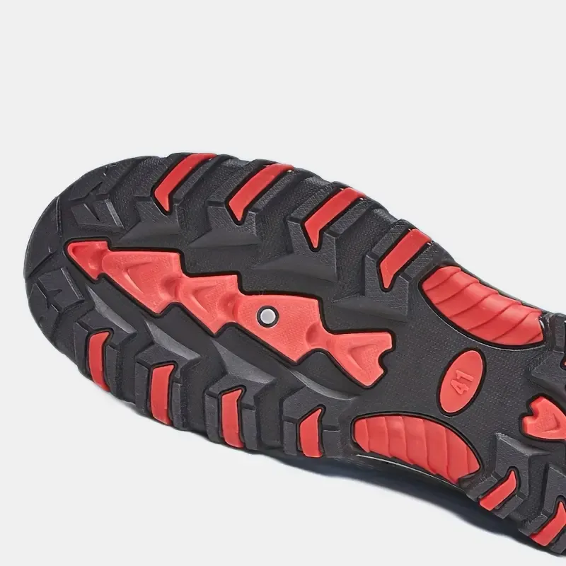 Men's Slip On Mesh Breathable Non Slip Sneakers, Durable Comfy For Spring Summer Outdoor Hiking Camping Climbing