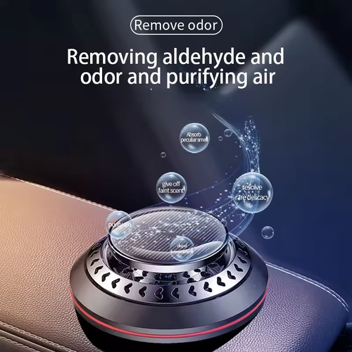 New Mini Solar Energy Car Diffuser Essential Oil Aromatherapy Machine with Portable Design Black Car Air Freshener