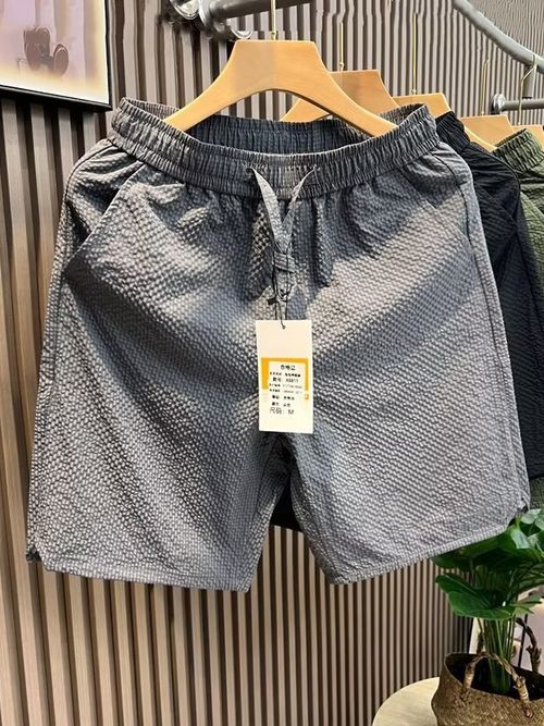 High-end European seersucker shorts